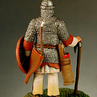 Сборная миниатюра из металла Русский дружинник X век, 1:30, Оловянный парад
