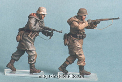 Сборная миниатюра из смолы Т 35029 Немецкие пехотинцы СС, Харьков, зима 1943. Две фигуры. 1/35 Tank