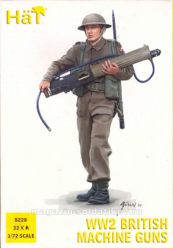Солдатики из пластика WW2 British Machine Guns (1:72), Hat