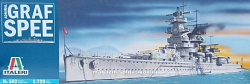 Сборная модель из пластика ИТ Корабль Graf Spee (1/720) Italeri