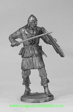 Миниатюра из металла Викинг с мечом, 10 в., Россия - фото
