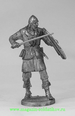 Миниатюра из металла Викинг с мечом, 10 в., Россия