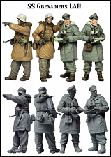 Сборная фигура из смолы ЕМ 35043 Гренадеры СС дивизия «Адольф Гитлер», 1/35 Evolution - фото
