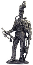 Миниатюра из металла 088. Трубач-гусар Королевской гвардии, Неаполь (Италия), 1848 г. EK Castings - фото
