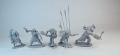Солдатики из смолы Неандертальцы на охоте, набор из 5 фигур, 1:32 Andrylona - фото