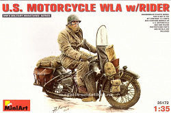 Сборная модель из пластика U.S. Motorcycle WLA with rider, MiniArt (1/35)