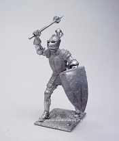 Миниатюра из олова Рыцарь с булавой, 54 мм, Магазин Солдатики - фото