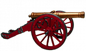 Сборная миниатюра из металла 6-ти фунтовая пушка полевой артиллерии. Начало XVII в. (40 мм) Драбант - фото