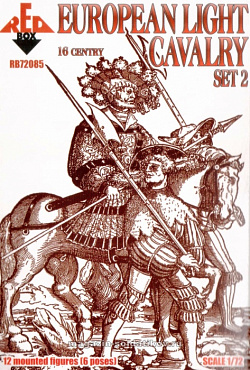 Солдатики из пластика Европейская легкая кавалерия XVI в.Набор №2, (1:72) Red Box