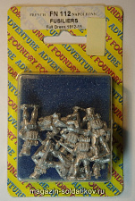 Фигурки из металла FN 112 Фузилеры заряжают.Полная форма 1812-15, (28 мм) Foundry - фото
