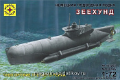 Сборная модель из пластика Подводная лодка «Зеехунд» 1:72 Моделист - фото