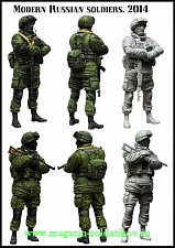 Сборная миниатюра из смолы ЕМ 35098 Современные российские солдаты, 1/35 Evolution - фото