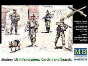 Сборные фигуры из пластика MB 35154 Современные американские пехотинцы (1/35) Master Box - фото