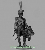 Миниатюра из олова Барабанщик гренадерской роты 57-го линейного полка. Франция 1809-1812 гг. EK Castings - фото