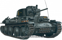 Сборная модель из пластика Немецкий танк 38(t) «Прага» 1:35 Моделист