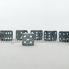 Набор из 10 кубиков D6, 10 мм. Серебряный с белыми точками в блистере