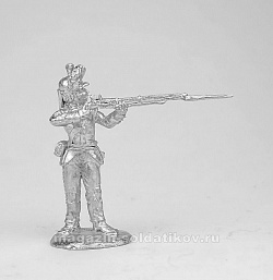 Сборные фигуры из металла Стреляющий рядовой армейских полков 1783-96 гг. 28 мм, Figures from Leon