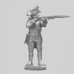 Сборная миниатюра из металла Фузилёр, стрелок 2-й линии, в шляпе. Франция, 1802-1806 гг, 28 мм, Аванпост
