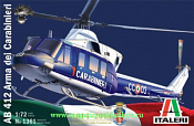Сборная модель из пластика ИТ Вертолет АВ-412 (200 лет полиции) (1/72) Italeri - фото