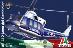 Сборная модель из пластика ИТ Вертолет АВ-412 (200 лет полиции) (1/72) Italeri