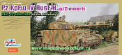 Сборная модель из пластика Д 1/35 Танк Pz.IV Ausf.H MID с циммеритом (1/35) Dragon - фото