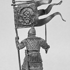 Миниатюра из олова Русский дружинник-знаменосец, XIV в. 54 мм, Солдатики Публия