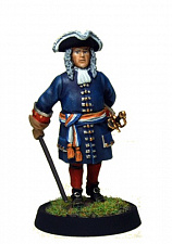 Сборная миниатюра из металла Полковник. Гвардия. Голландия. 1701 г (40 мм) Драбант - фото