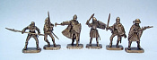 Солдатики из металла Тевтонцы. Грюнвальд (латунь) 6 шт, 40 мм, Солдатики Публия - фото