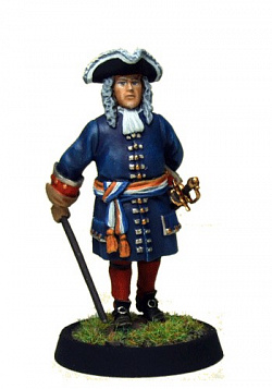 Сборная миниатюра из металла Полковник. Гвардия. Голландия. 1701 г (40 мм) Драбант