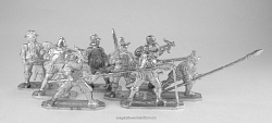 Фигурки из металла Набор солдатиков «Пешие испанцы», XVI век, 40 мм, Три богатыря