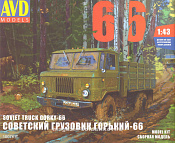 Сборная модель из пластика Горьковский грузовик 66 «Шишига» 4x4, 1:43, Start Scale Models - фото