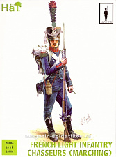 Солдатики из пластика Napoleonic French Chasseurs Marching 28 mm, Hat - фото