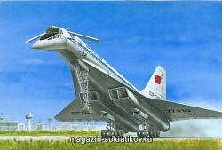 Сборная модель из пластика Самолет Советский сверхзвуковой пассажирский самолет Ту-144 (1/144), Моделист