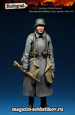 Сборная миниатюра из смолы Немецкий пехотинец, зима, 1/35, Stalingrad - фото