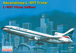Сборная модель из пластика Авиалайнер L-1011 Tristar (1/144) Восточный экспресс