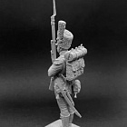 Сборная миниатюра из металла Карабинер элитной роты батальона гвард. егерей, Вестфалия, 54 мм, Chronos miniatures