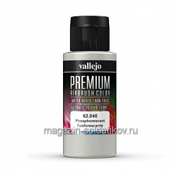 Краска акрил-уретановая Vallejo Premium, Фосфоресцентная 60 мл, Vallejo Premium