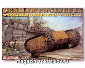 Сборные фигуры из пластика Д Солдаты German Engineers w/Goliaf (1/35) Dragon - фото