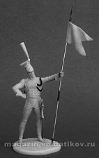 Сборная фигура из смолы Улан полков Французской Императорской гвардии, 1810-14 гг. 54 мм, Chronos miniatures - фото