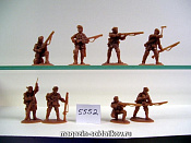 Солдатики из пластика Французская и индейская война, легкая пехота, 1/32 Armies in plastic - фото