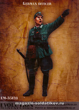 Сборная фигура из смолы ЕМ 35128 Немецкий офицер 1/35 Evolution - фото