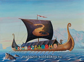 Сборная модель из пластика Корабль викингов с экипажем 1:72 Моделист - фото