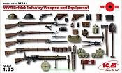 Сборная модель из пластика Оружие и снаряжение пехоты Великобритании 1МВ, 1:35, ICM - фото