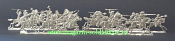 Миниатюра из металла Индейцы и трапперы в конной схватке, 30 мм, Berliner Zinnfiguren - фото