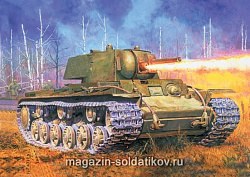 Сборная модель из пластика Тяжелый огнеметный танк КВ-8 1942 г. (1/35) Восточный экспресс