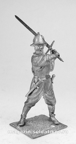 Миниатюра из металла Испанец с двуручным мечом, 16 в, 54 мм, Магазин Солдатики