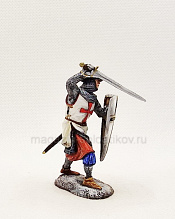 Миниатюра из олова Кнехт Тевтонского Ордена, 54 мм, Студия Большой полк - фото