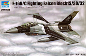 Сборная модель из пластика Самолет F-16A/C Fighting Falcon Block 15/30/32 (1:144) Трумпетер - фото