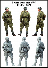 Сборная миниатюра из смолы ЕМ 35152 Советский солдат, 1/35 Evolution - фото