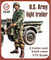 Солдатики из пластика LW 2026(2) US Army Light Trailer 1:72, LW - фото